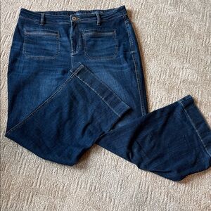 J.Jill high-rise flare Dark Blue Denim Jeans in EUC 🍀
